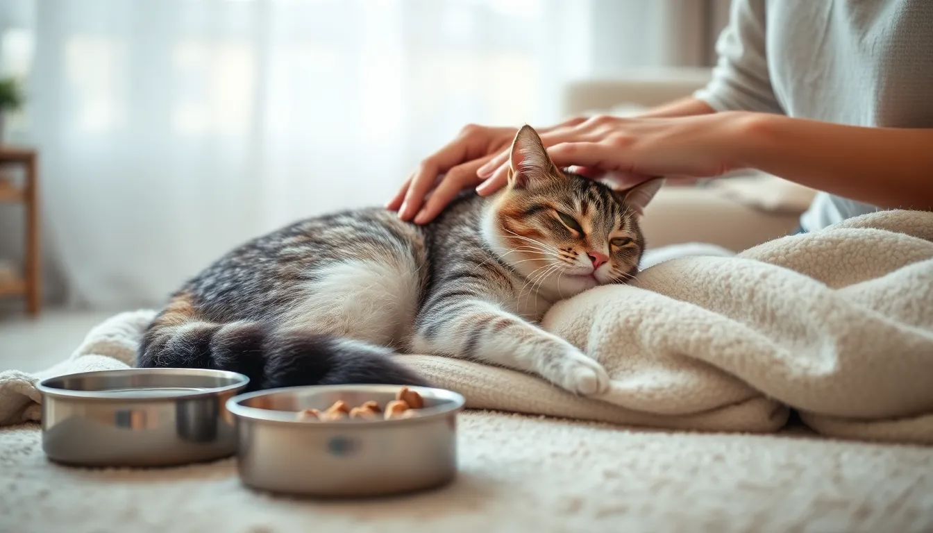 구토하는 고양이