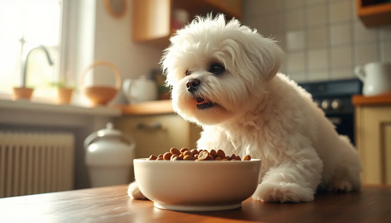 눈물 자국 관리하는 비숑