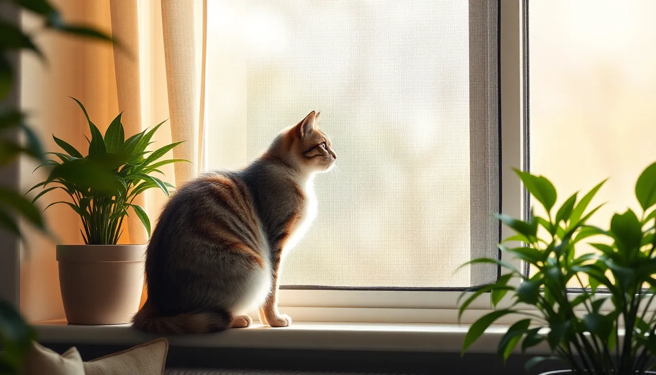 고양이 안전망 설치 예시