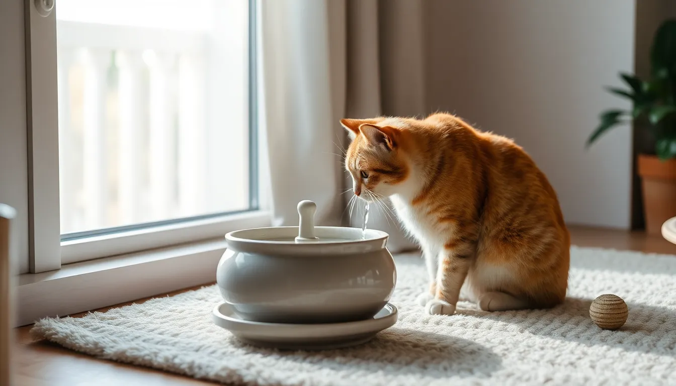 고양이 물 마시는 모습