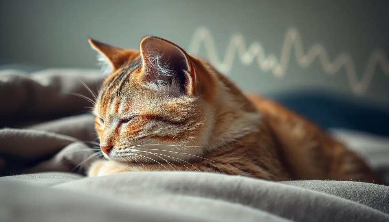 슬프게 쳐다보는 고양이의 모습으로 고양이 심장병의 위험성을 나타냅니다.