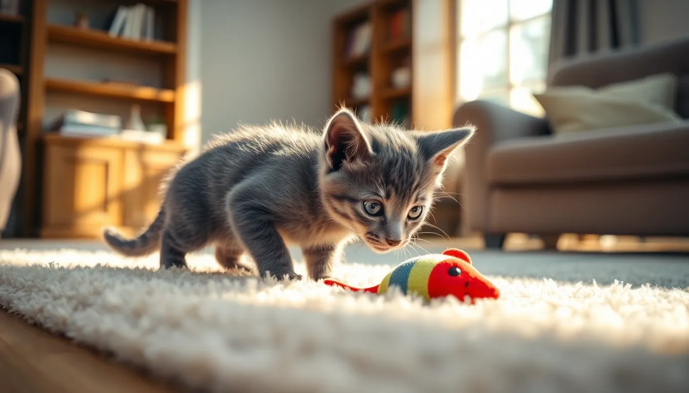 소심한 러시안 블루가 숨어있는 모습