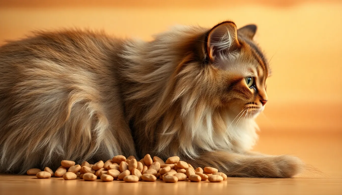 페르시안 고양이가 편안하게 앉아있는 모습