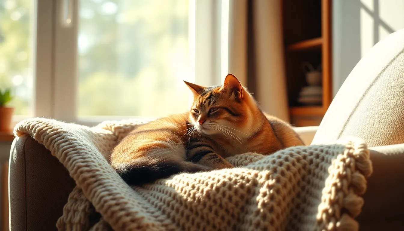 고양이와 주인이 즐겁게 놀고 있는 모습