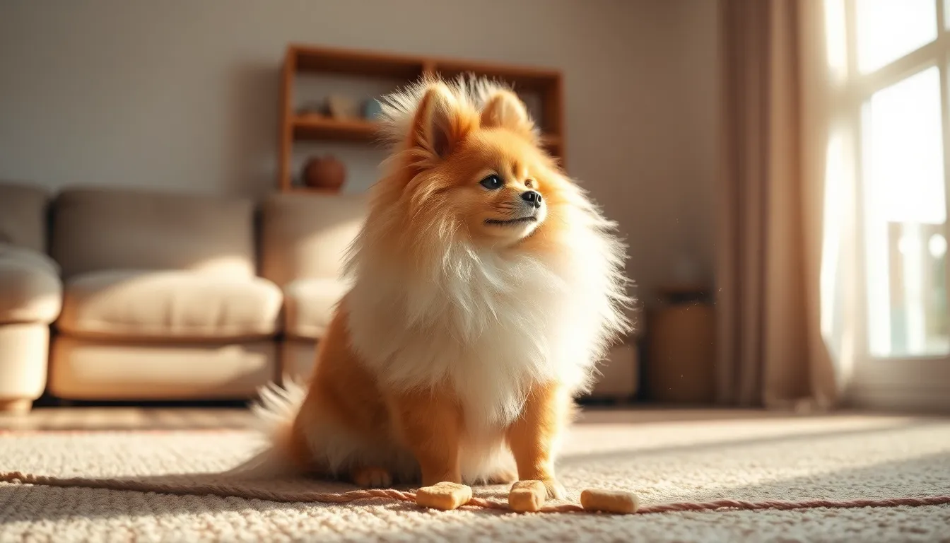 포메라니안 훈련 모습