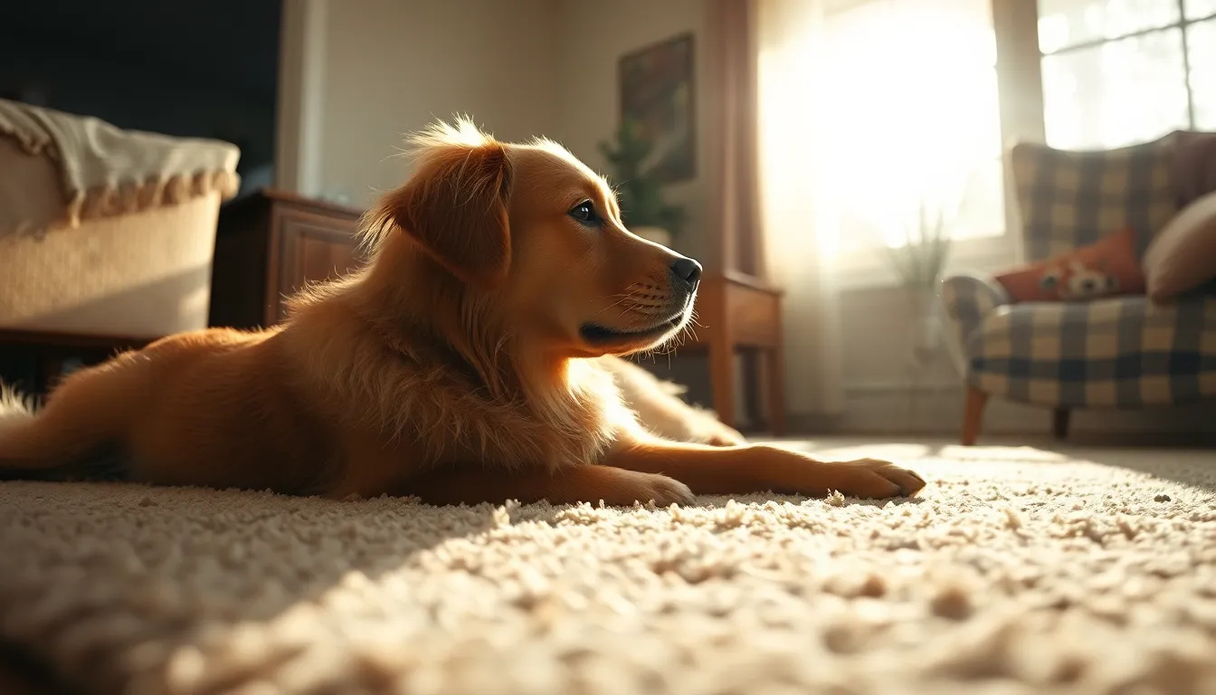 강아지 행동 변화를 관찰하는 보호자