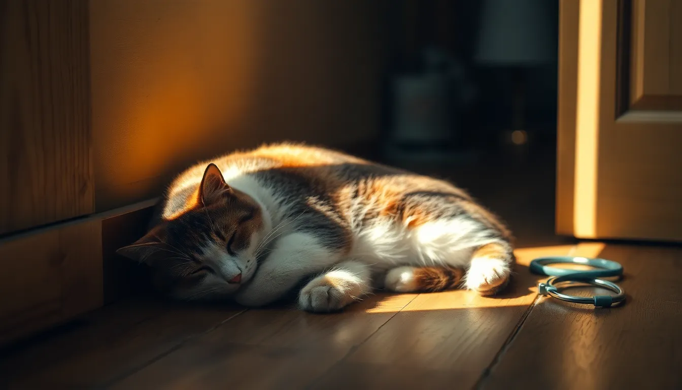 편안하게 잠든 고양이의 모습