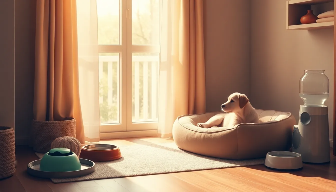 반려동물과 행복하게 산책하는 모습