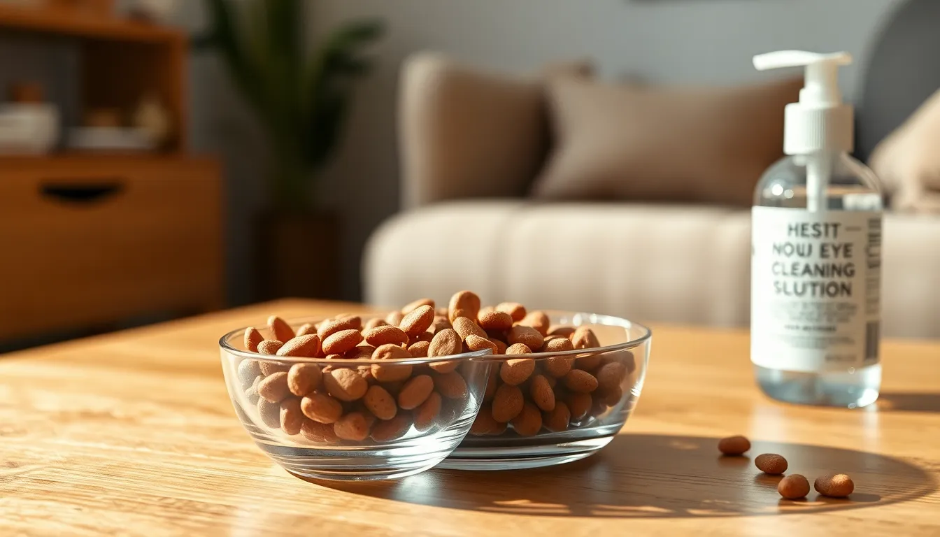 강아지 눈물 자국 세정제 사용 후 깨끗해진 눈 주변 이미지