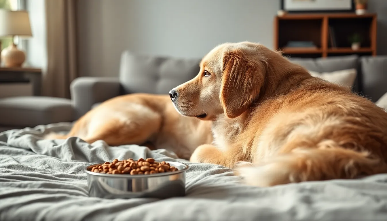 노령견과 보호자가 행복하게 간식을 먹는 모습