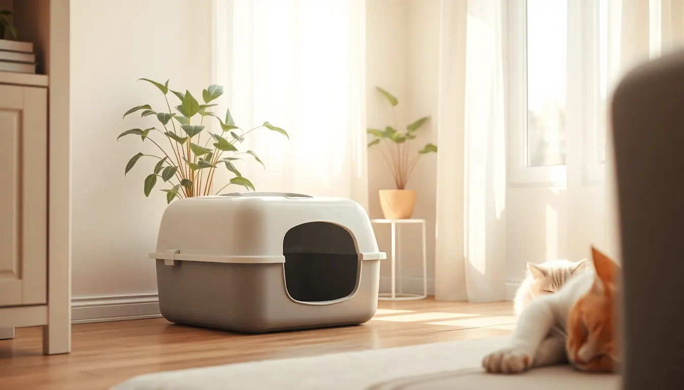 고양이 화장실 환기 모습