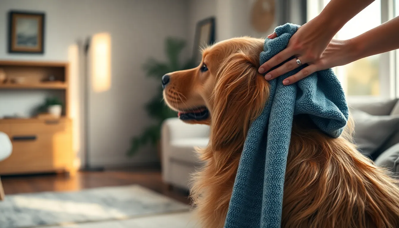 비 온 후 댕댕이 꼬릿내 냄새 잡는 법 2 강아지 목욕 후 털 말리는 모습