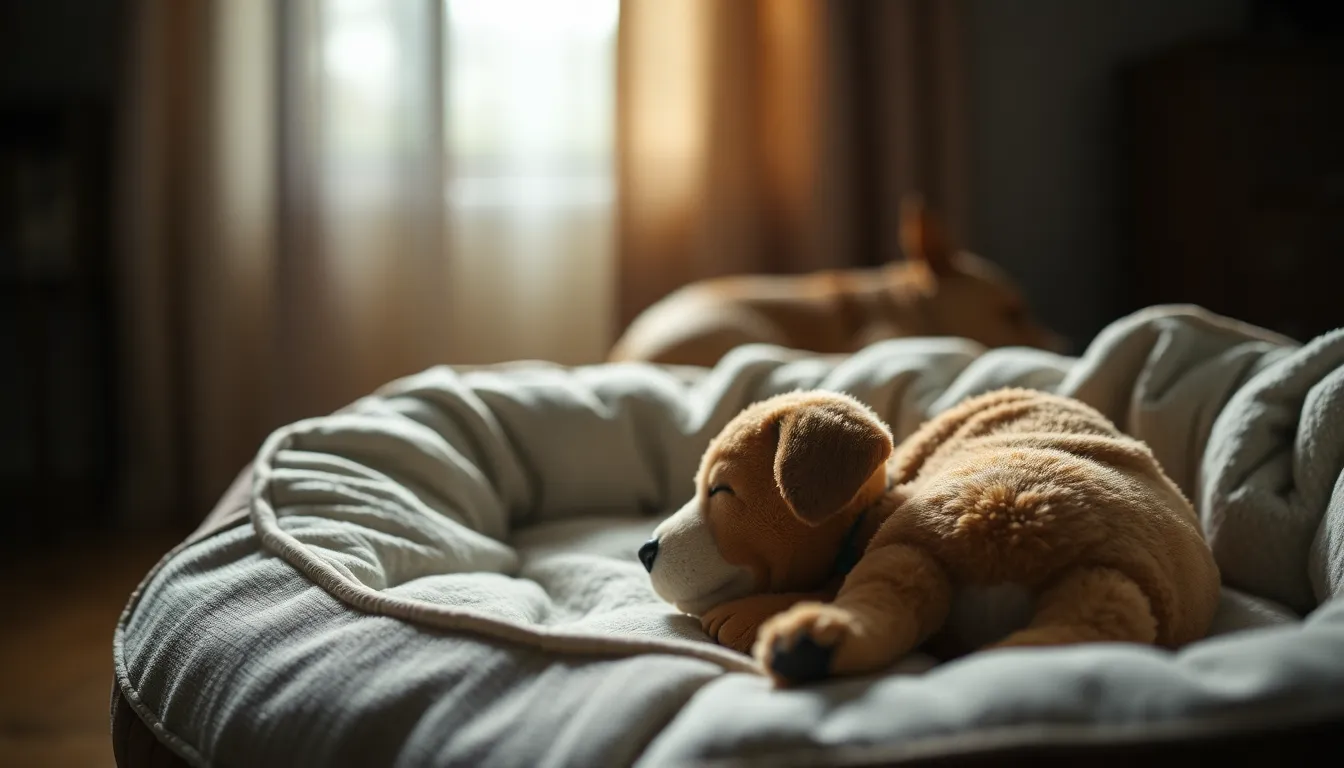 강아지가 편안하게 잠든 모습