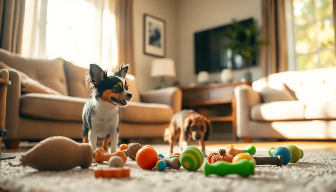 파피용, 앙칼진 가구 씹기? 장난감으로 유도하는 꿀팁! 2 파피용 강아지가 씹는 장난감을 가지고 노는 모습