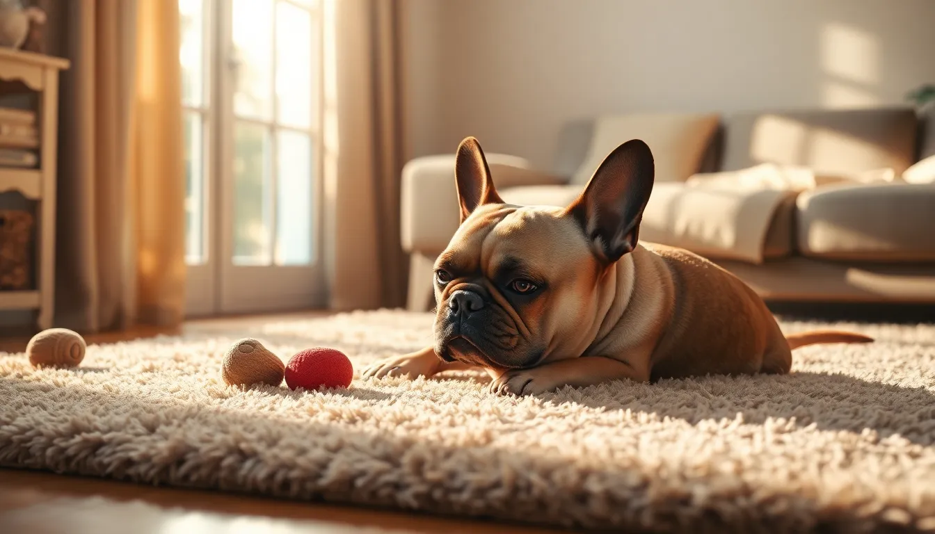 침착하게 휴식 중인 프렌치불독