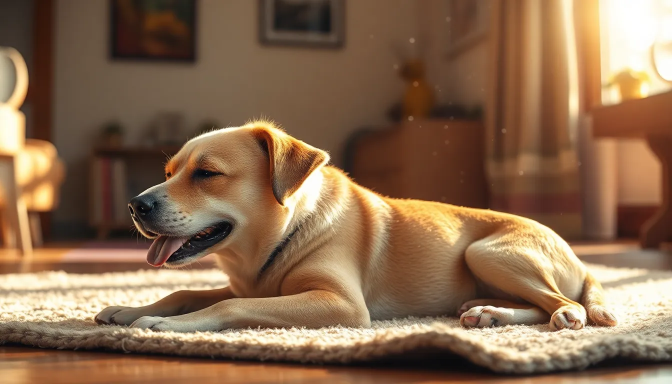 강아지가 혀로 사람의 손을 핥는 모습