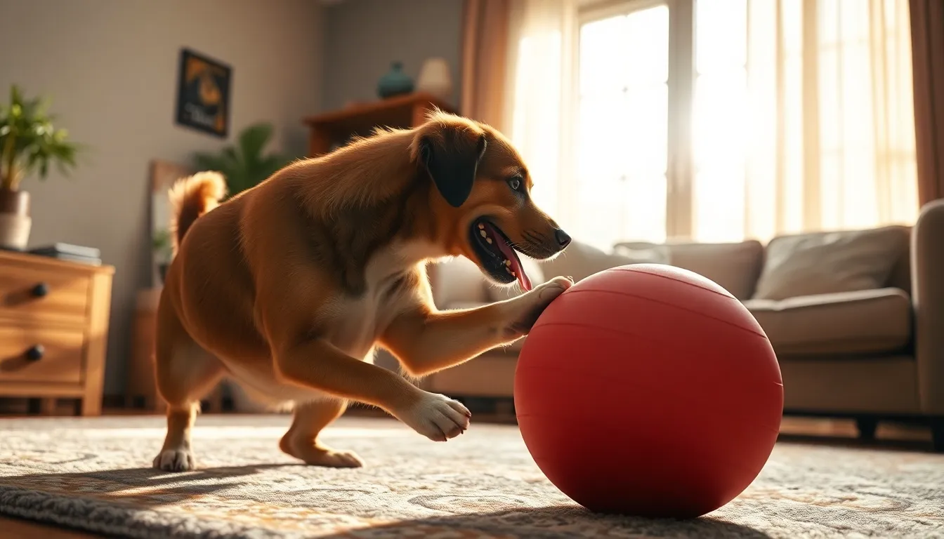 강아지 짐볼 운동