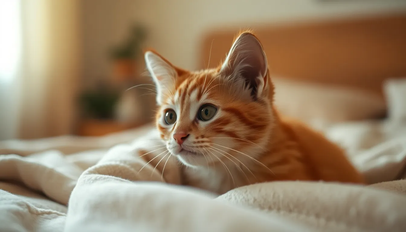 고양이가 집사 머리맡에 와서 자는 모습