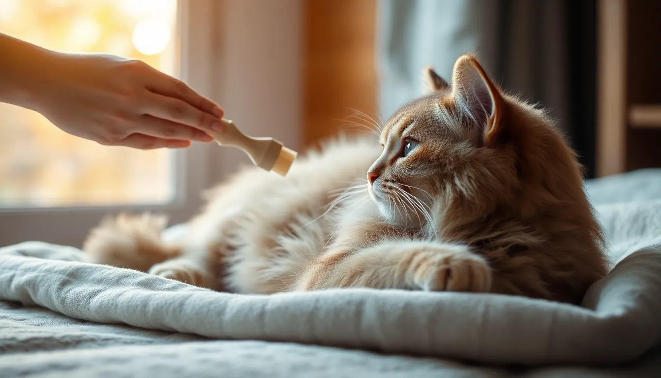 고양이 턱드름 브러싱 마사지