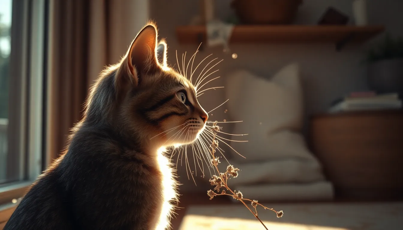 활기차게 놀고 있는 고양이