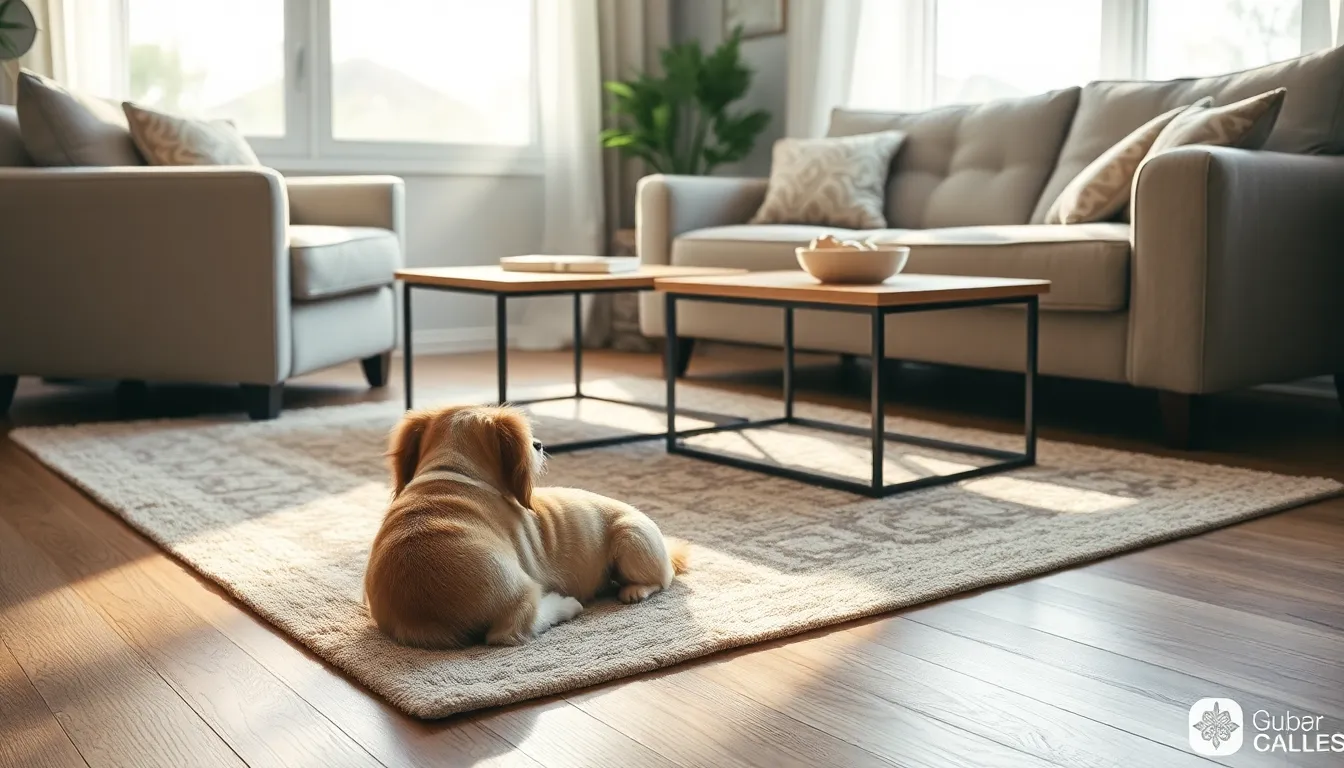 강아지 안전을 위한 가구 배치 예시