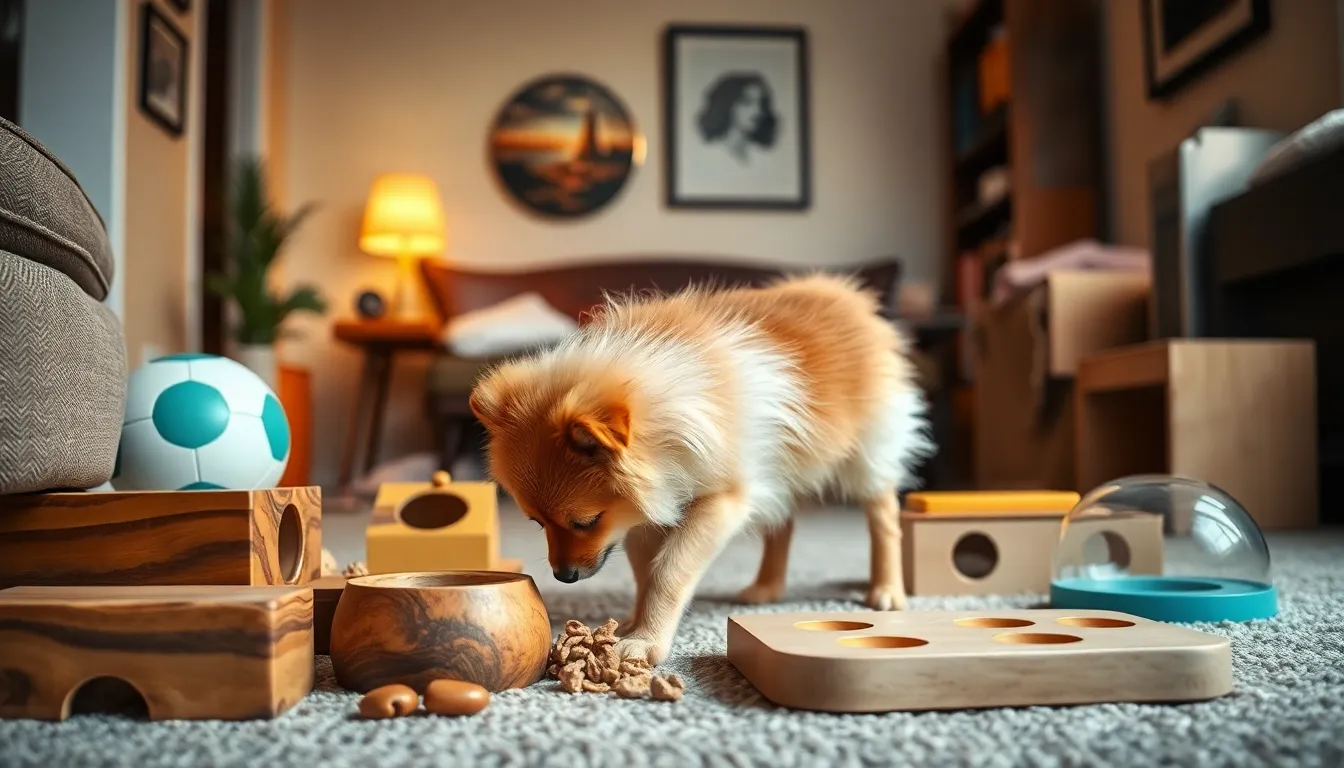 노즈워크 활동 중인 포메라니안