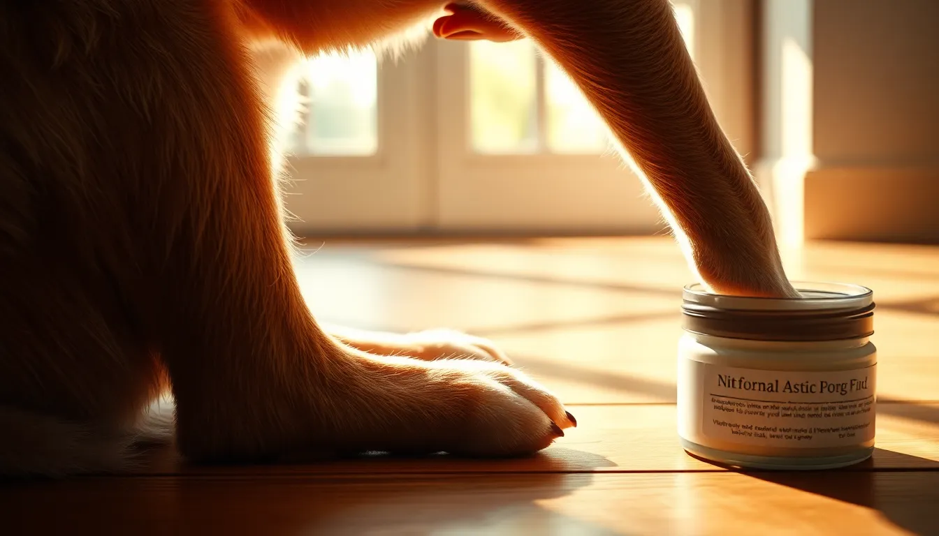 강아지 발바닥을 닦아주는 모습