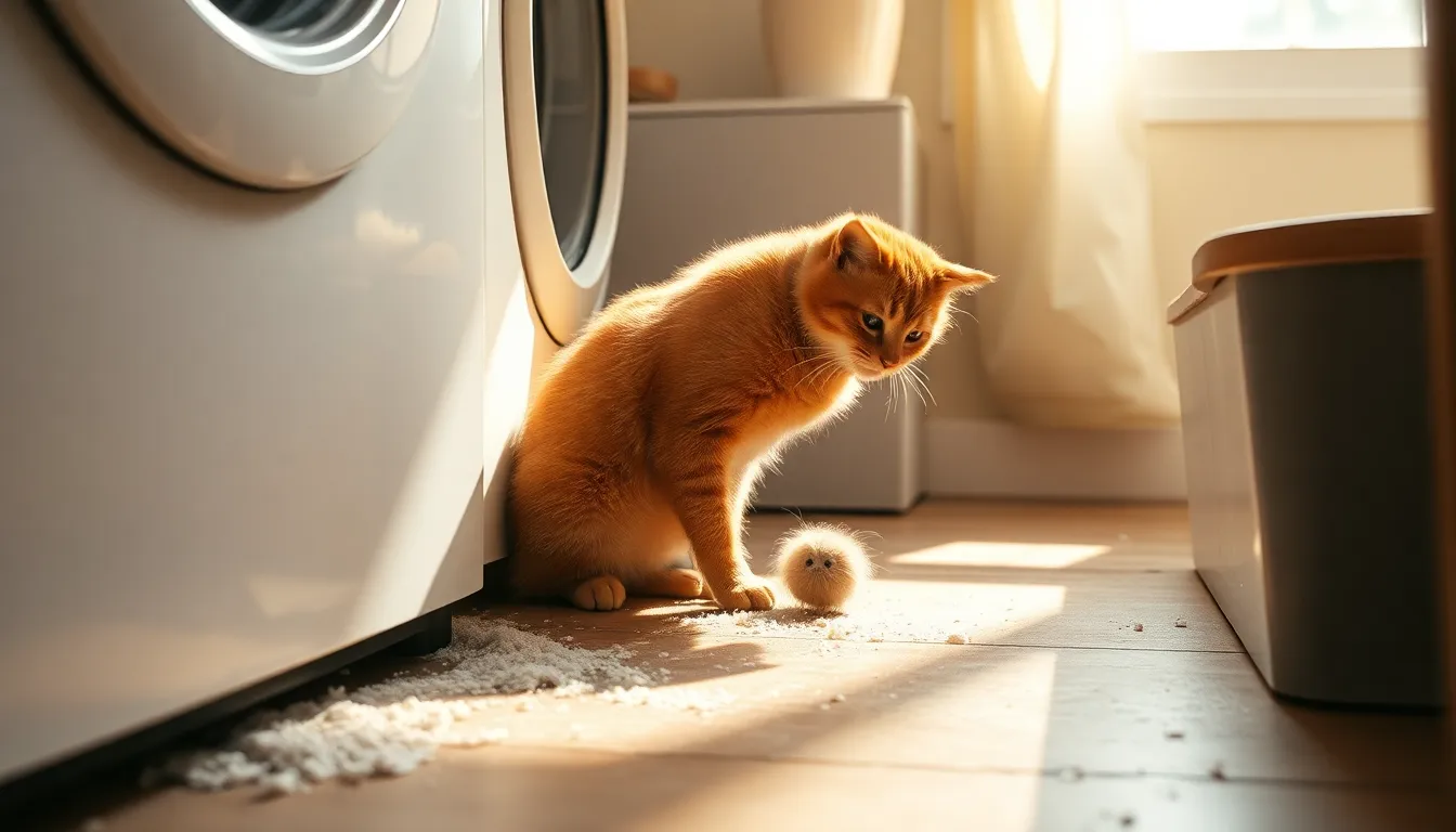 고양이 털 청소 후 깨끗해진 거실의 모습