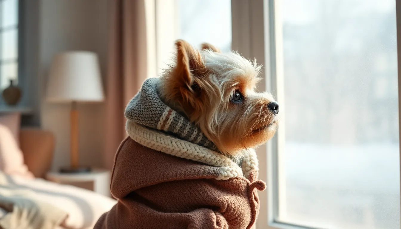 겨울 강아지 패딩 입은 모습