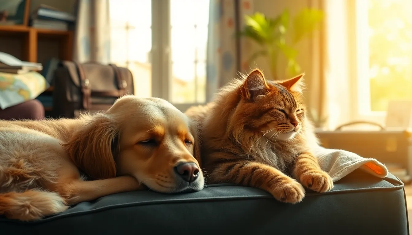 반려동물과 함께 비행기 탑승을 준비하는 반려인 이미지