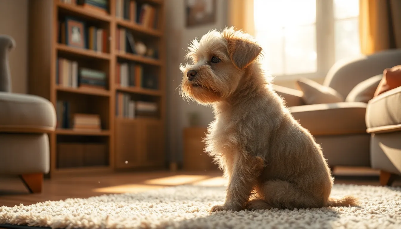 강아지가 고개를 갸웃거리는 모습