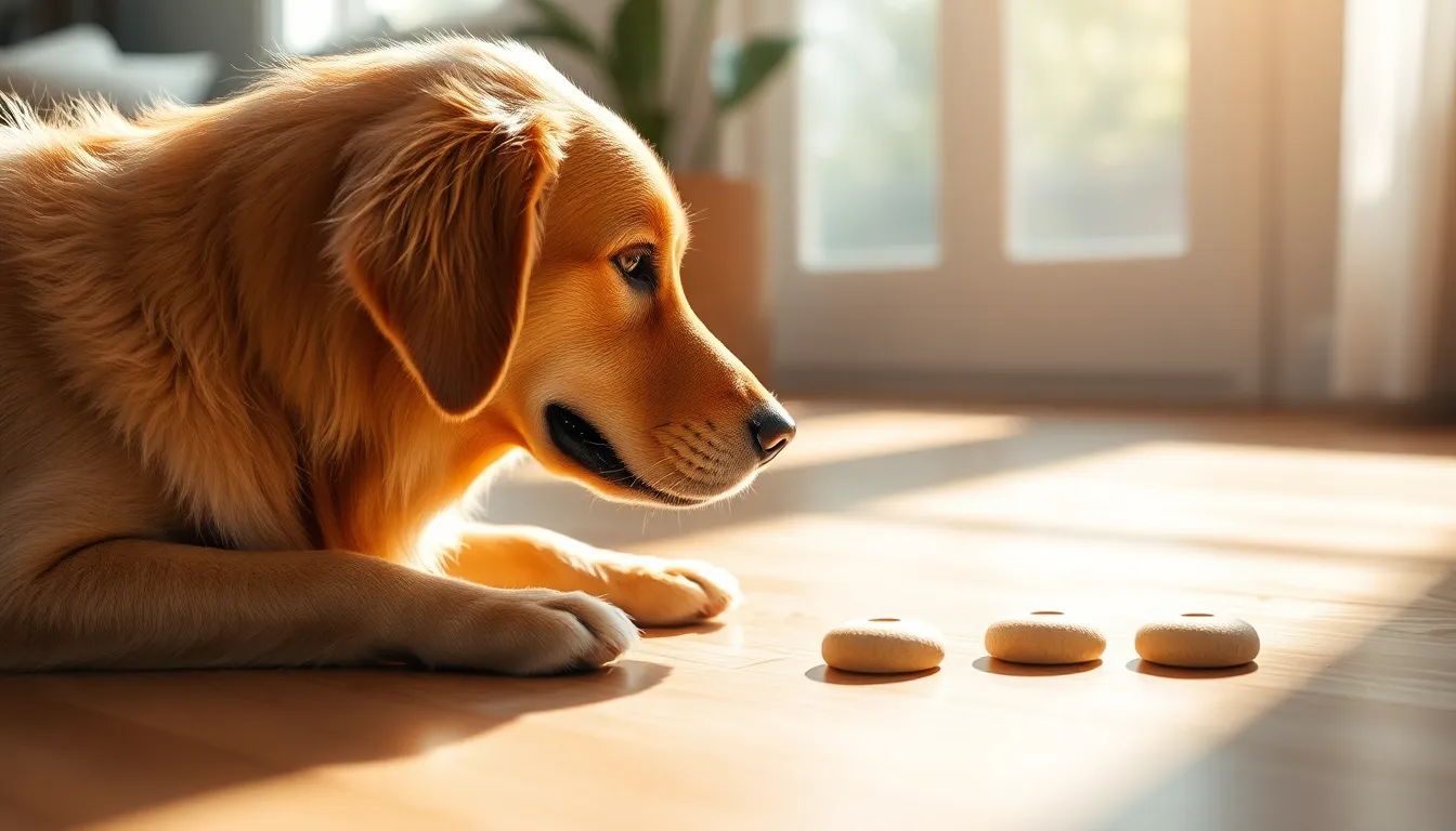 강아지 버튼 훈련: 산책/간식 대화 가능? 2 강아지가 버튼을 누르는 모습