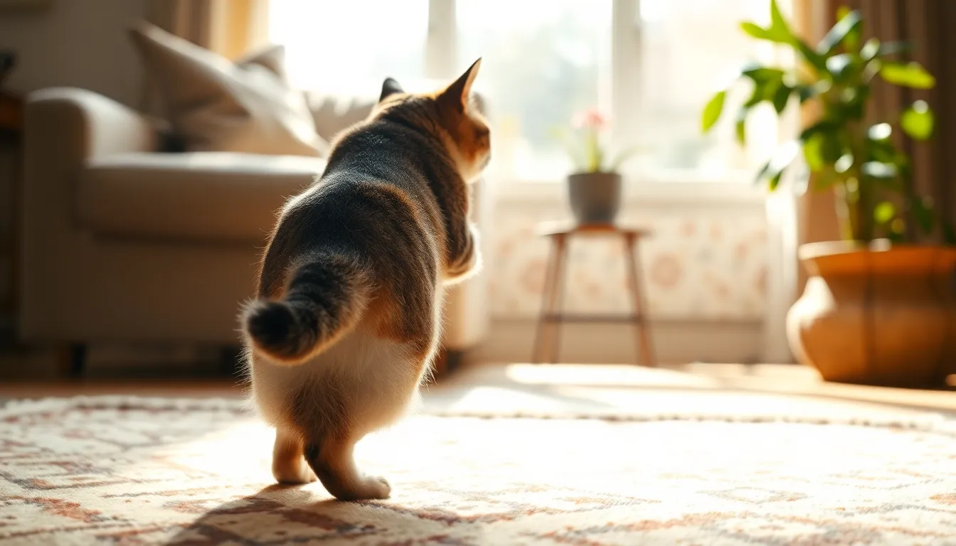 고양이 엉덩이 들이밀기 애정 표현