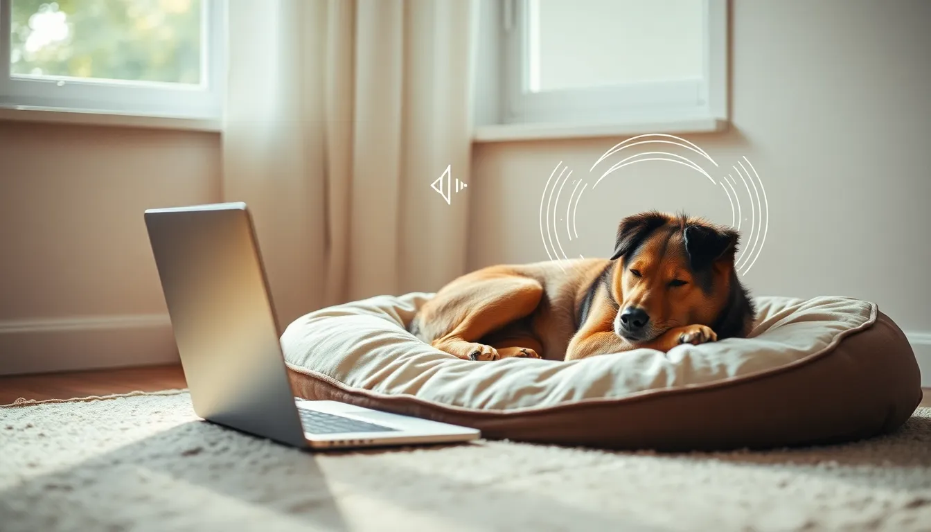 반려동물과 보호자가 함께 편안하게 휴식하는 모습