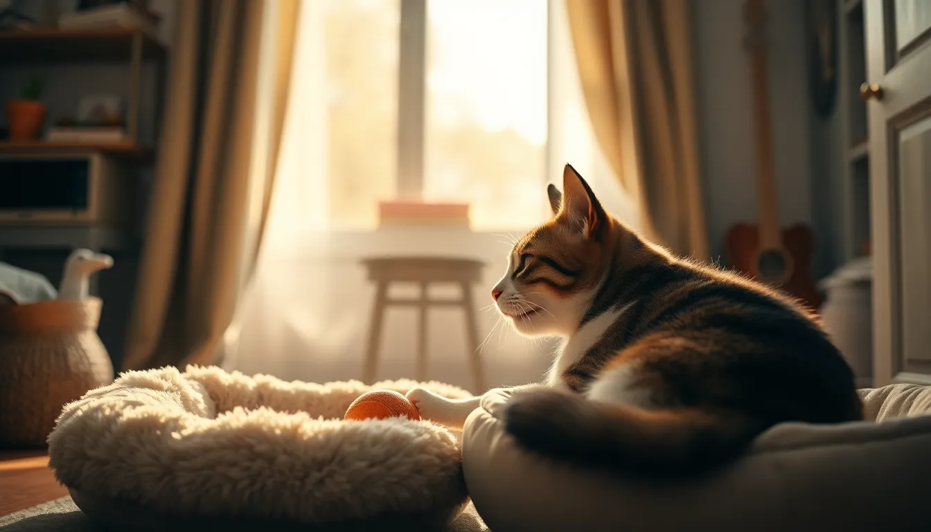 귀여운 강아지가 침대 위에서 쉬고 있는 모습