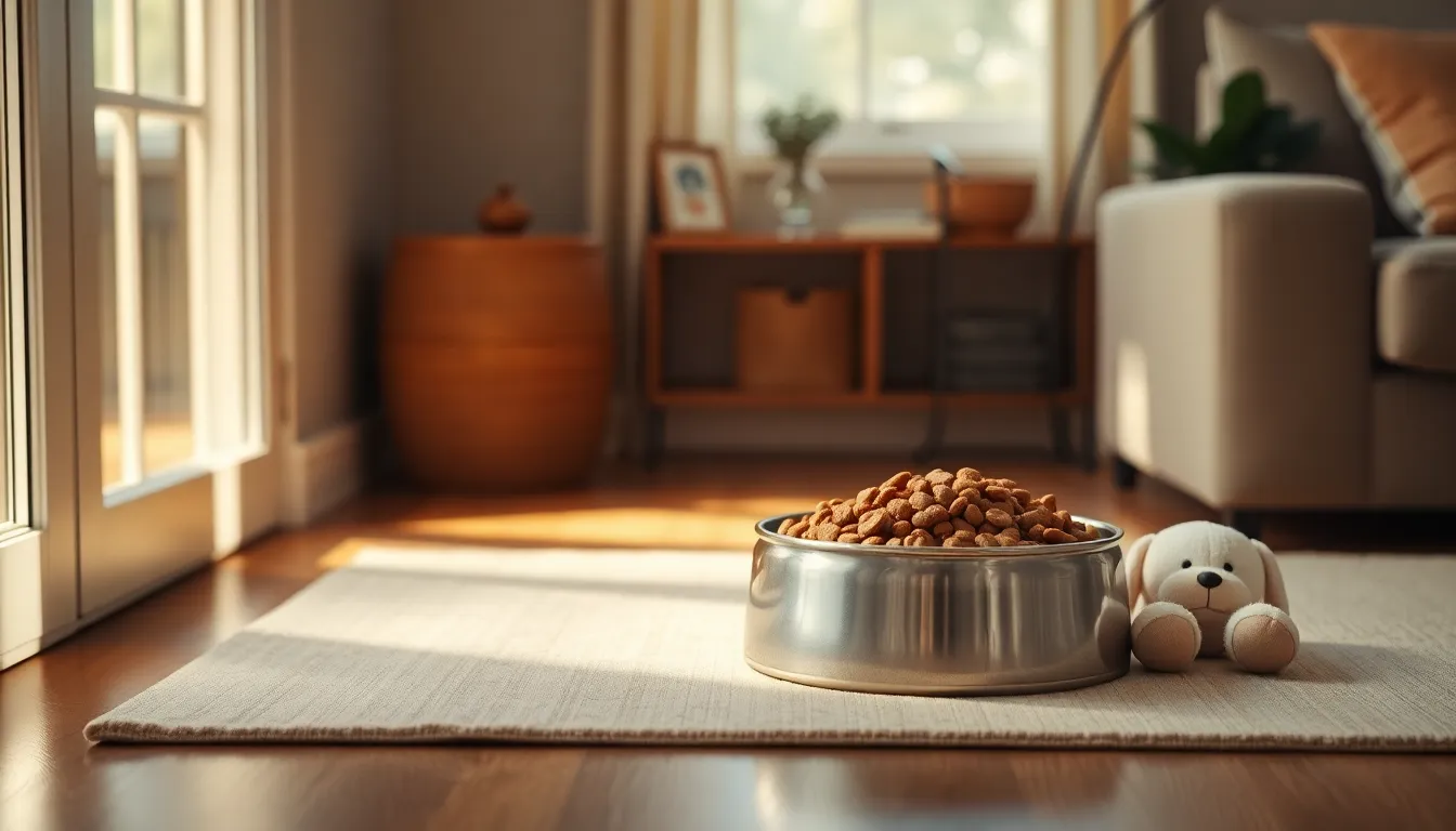 이사 후 강아지 밥 안 먹을 때 고기호성 사료 2 강아지가 편안하게 식사하는 모습