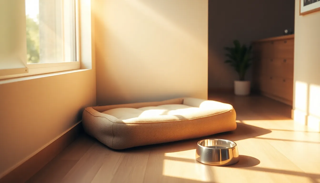 첫 애견카페 방문, 상주견 없는 시간 선택 이유 2 애견카페에서 쉬고 있는 강아지 이미지