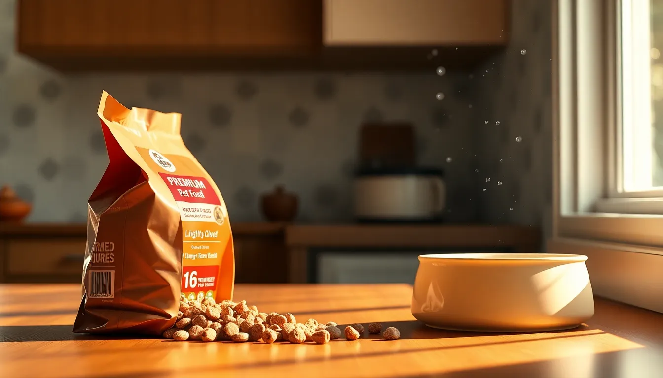 반려동물이 행복하게 사료를 먹는 모습