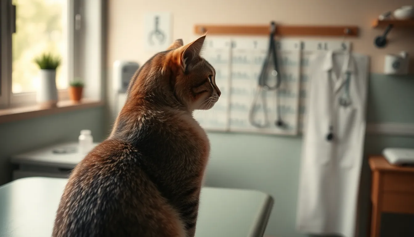 건강검진 받는 고양이