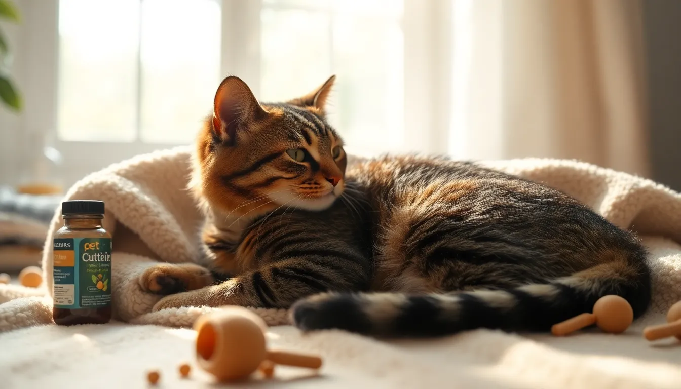 건강검진 중인 고양이