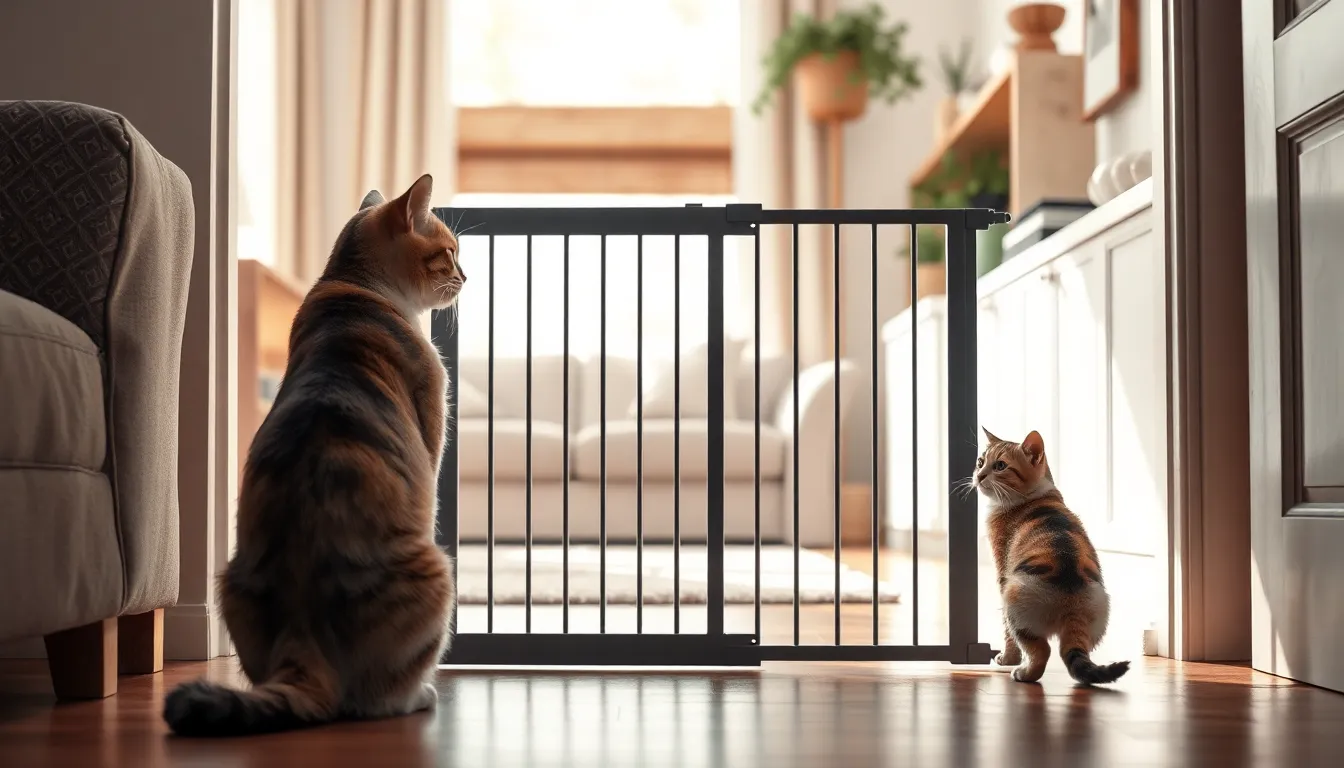 고양이 합사 초기, 안전문과 펜스 활용법 2 고양이 합사 초기 안전문과 펜스를 활용하는 모습