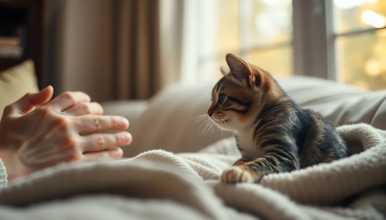 고양이가 팔을 물고 있는 이미지