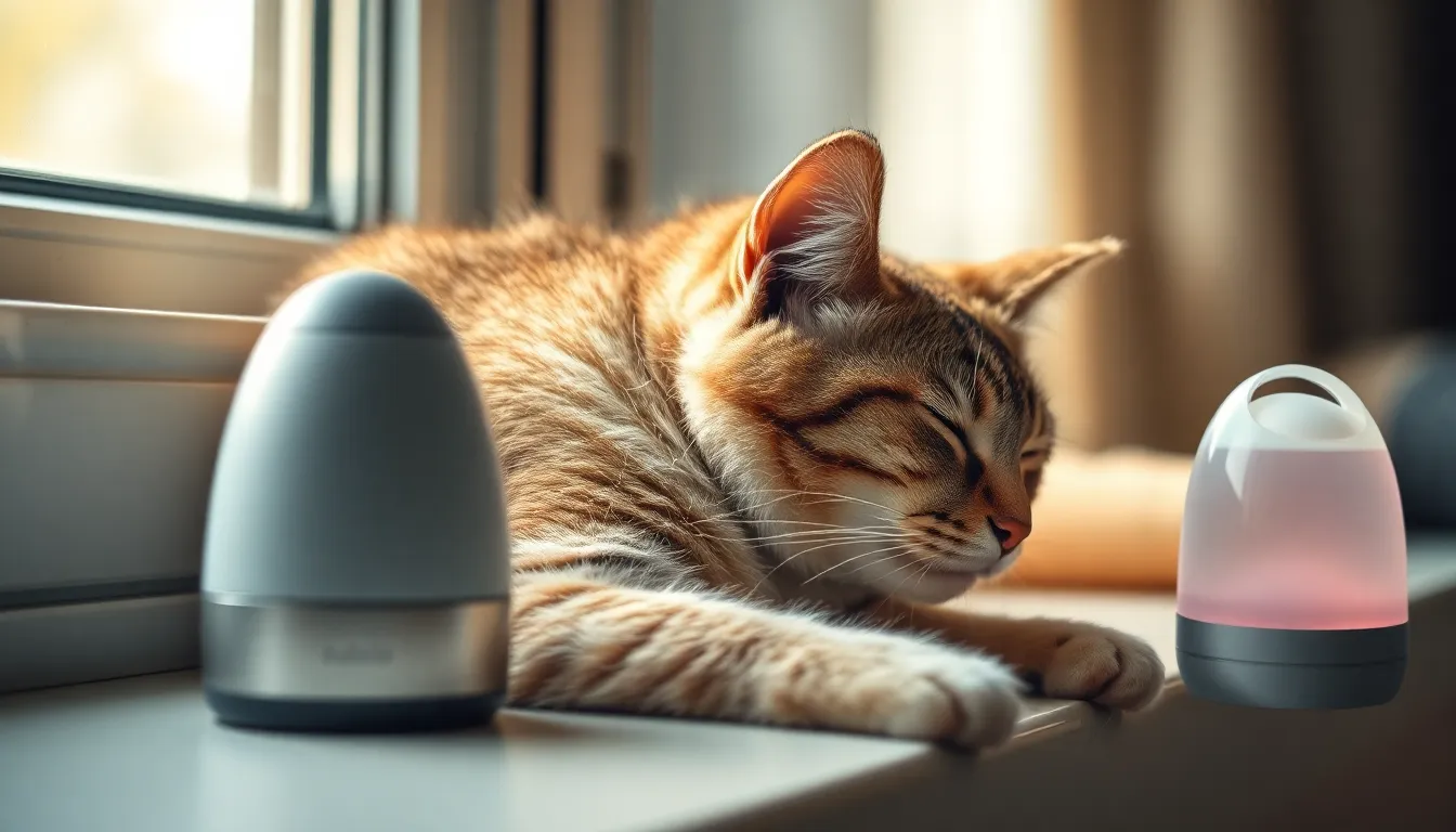 평화로운 고양이의 모습