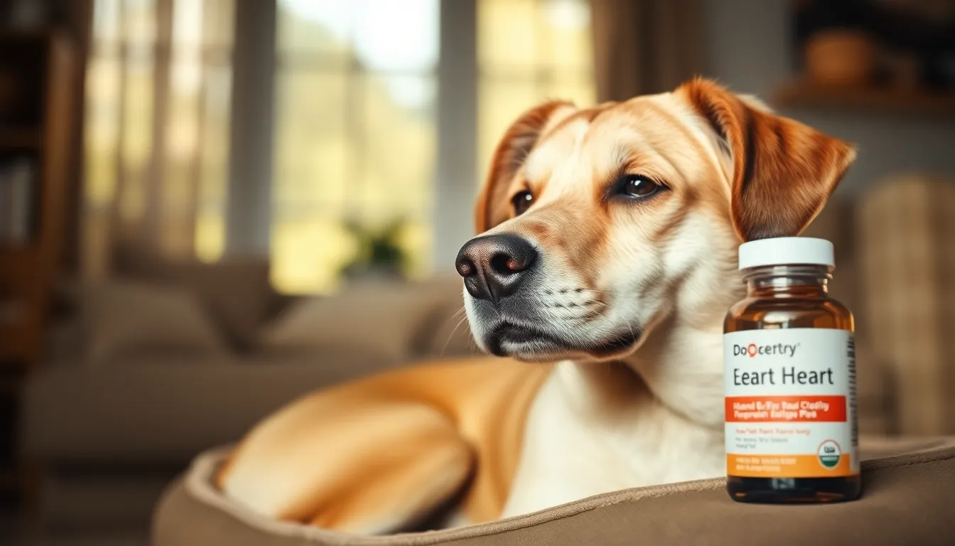 활기찬 강아지와 코큐텐&L-카르니틴 영양제