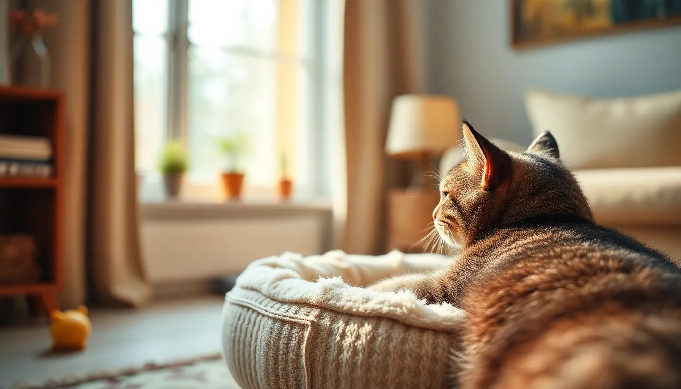 귀여운 고양이가 중성화 수술을 기다리고 있어요.