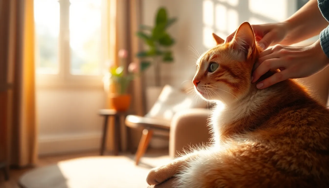 고양이 브러싱 모습