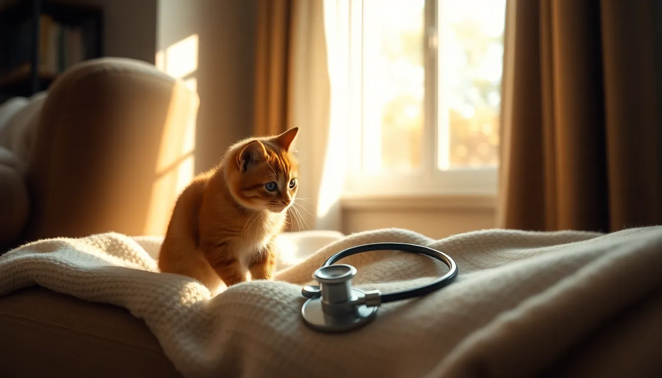 건강검진 받는 고양이