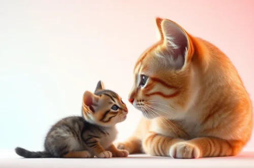 고양이 합사 성공! 모성애 발휘하는 성묘와 아기 고양이 7 example 59